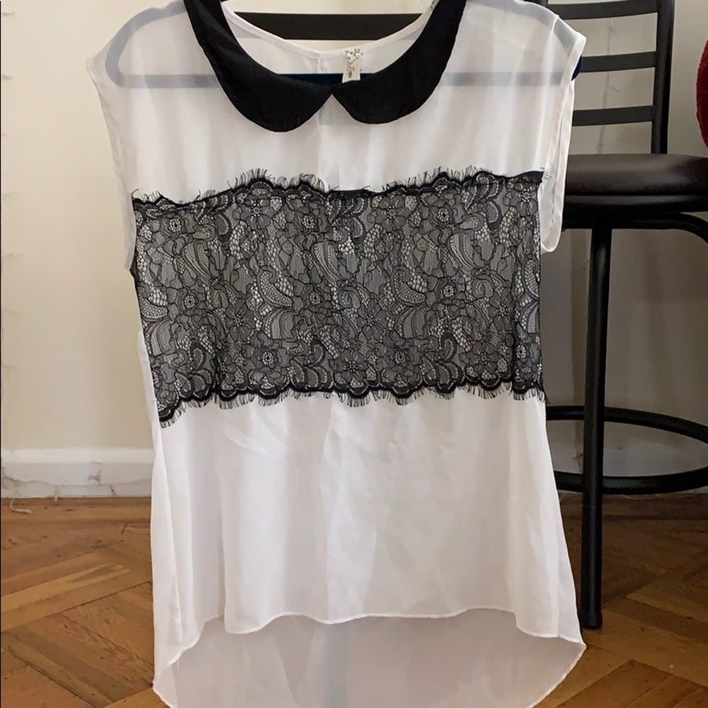 Lace detail blouse